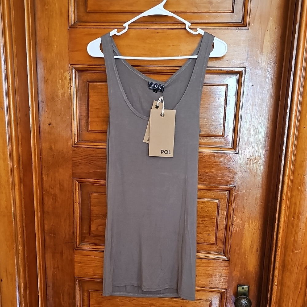 POL Olive Green Sleeveless Top